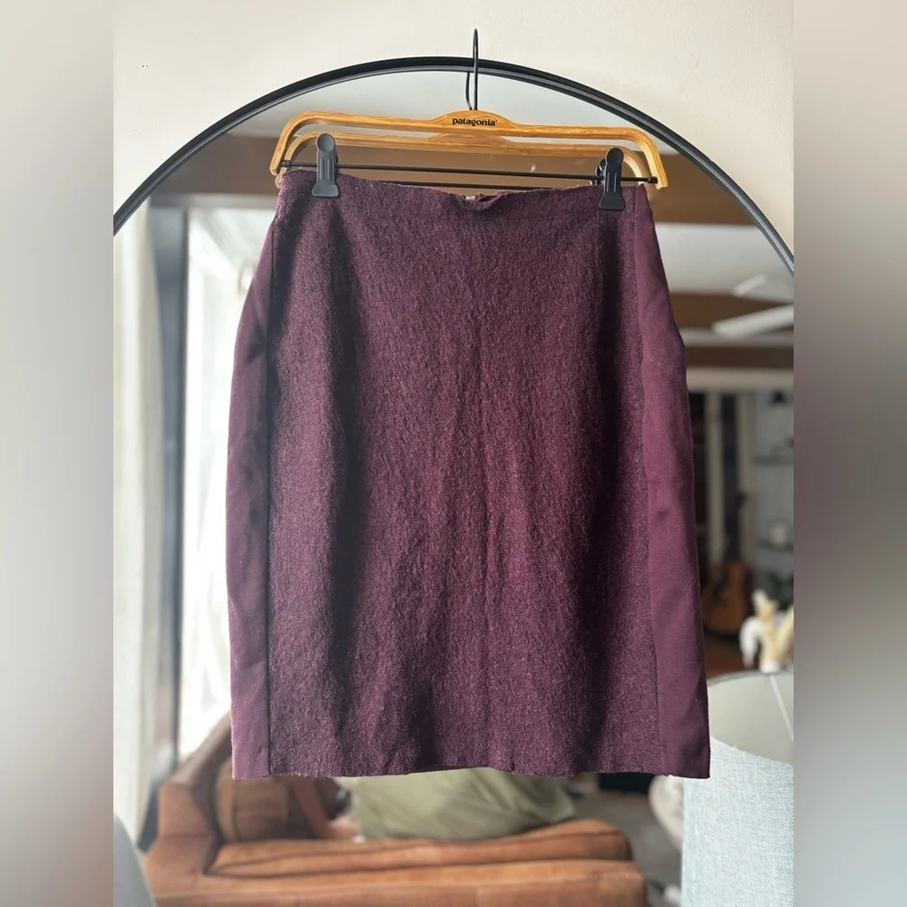 SANDWHICH_ | burgundy wool pencil skirt | size small - Picture 1 of 5